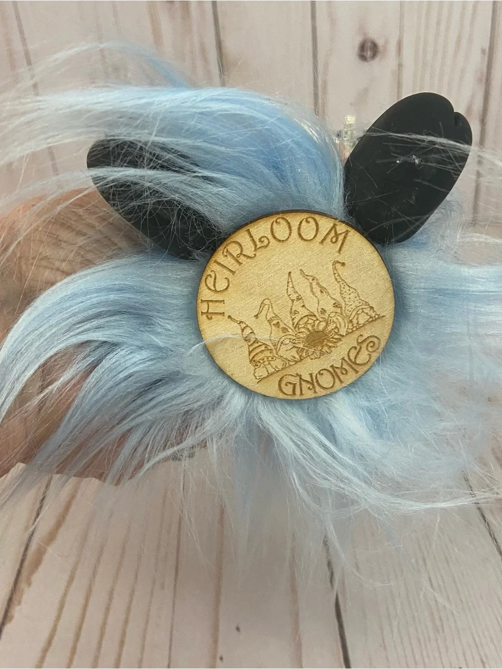 Handmade Baby Boy Nursery Highland Cow Gnome Blue Faux Fur Shower Gift - Picture 11 of 11